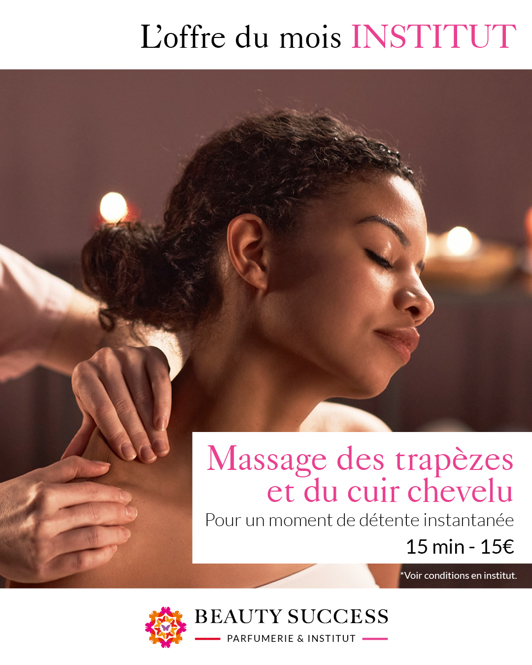 Massage des trapèzes et du cuir chevelu